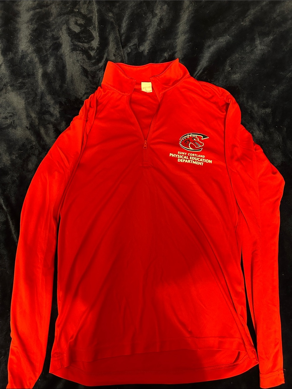 Men's Red SUNY Cortland Physical Education Light Quarter-Zip Pullover